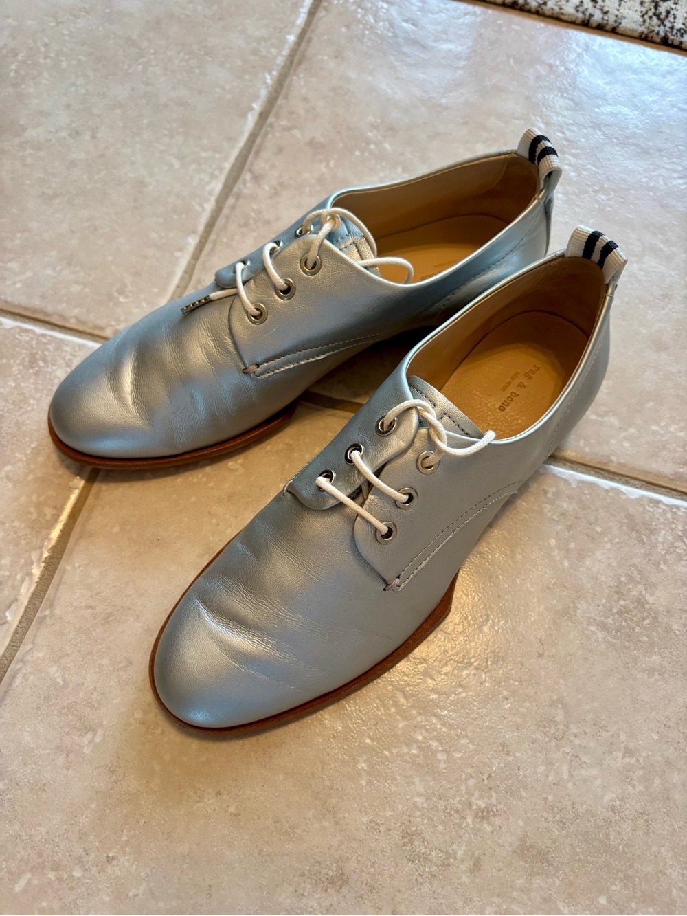 Rag & bone Women's Silver Leather loafer
